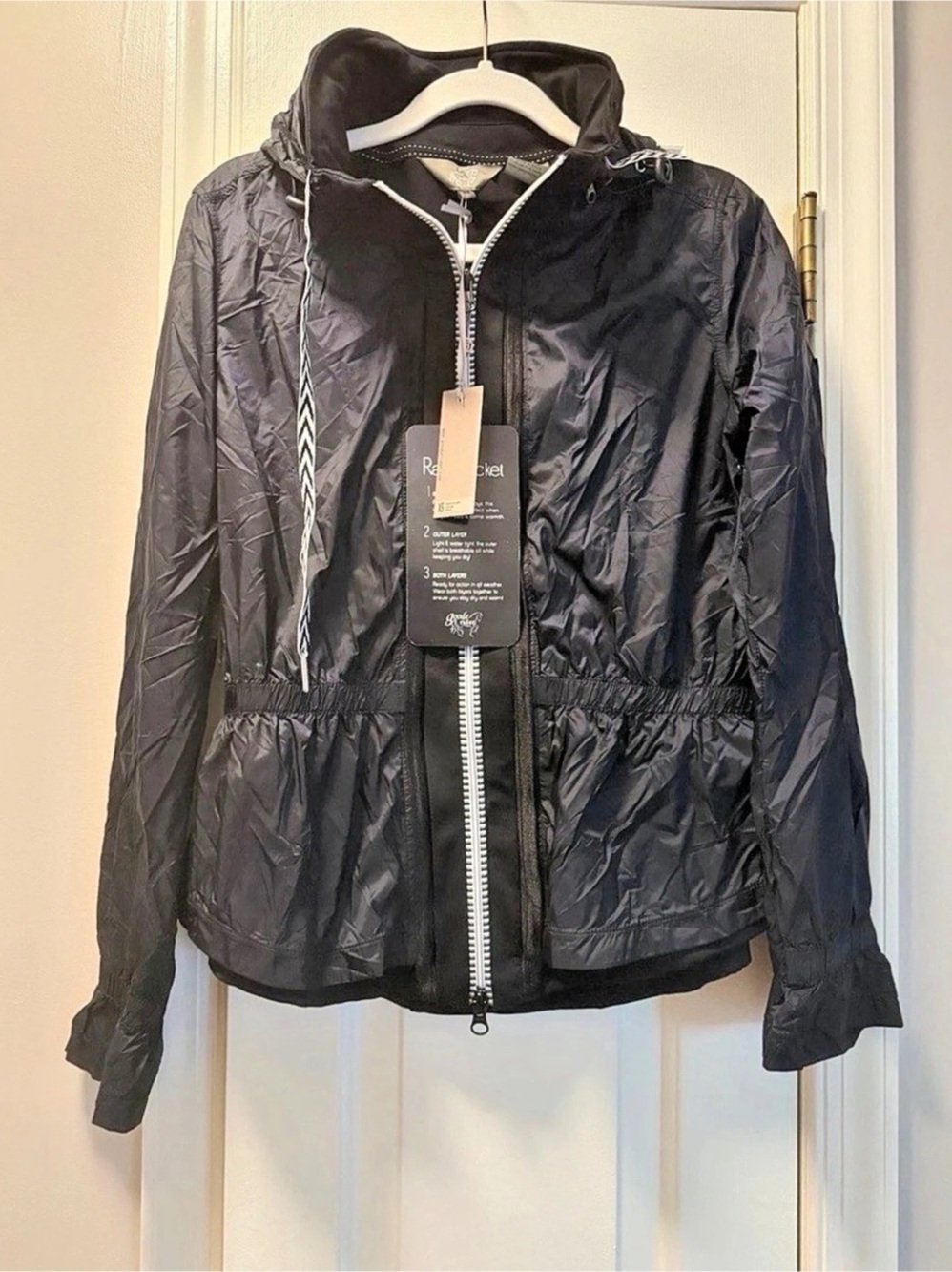 Good Rider 3-in-1 Rain Jacket Black XS NWT
